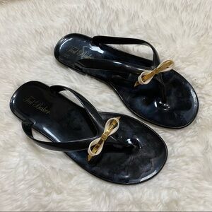 TED BAKER Black Flip Flops Sandals Size 6